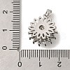 Brass Micro Pave Cubic Zirconia Pendants KK-B122-03A-P-3
