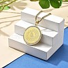304 Stainless Steel Rhinestone Pendant Necklaces for Women NJEW-U021-05G-1