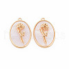 Brass Birth Floral Pendants KK-S364-288-1