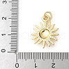 Brass Sun Face Pendants ZIRC-I071-14G-3