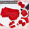 CRASPIRE 2Pcs 2 Colors Cloth Bowknot Sash Tie Elastic Chain Belt AJEW-CP0008-11-6