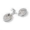 Rack Plating Brass Micro Pave Clear Cubic Zirconia Fold Over Clasps KK-NH0002-03A-P-2
