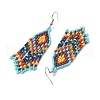 Boho 304 Stainless Steel with Glass Dangle Stud Earring EJEW-MZ00175-02-4