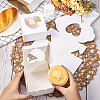 Square Paper Biscuit Boxes with Heart Clear Window CON-TAC0001-12C-01-15