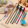 WADORN 10 Yards 5 Colors Filigree Polyester Striped Ribbon OCOR-WR0001-22-3