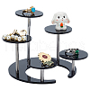 5-Slot Acrylic Jewelry Display Riser Stands ODIS-WH0061-71-1