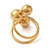 Ion Plating(IP) 304 Stainless Steel Round Wrap Open Cuff Rings for Women Men RJEW-Z054-01G-01-3