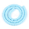 Opaque Spray Painted Glass Beads GLAA-ZX008-6mm-18J-2