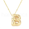 Brass Micro Pave Clear Cubic Zirconia Pendant Necklaces NJEW-Z038-01G-B-2