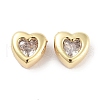 Brass Micro Pave Cubic Zirconia Beads KK-C051-26G-03-1