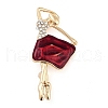 Zinc Alloy Crystal Rhinestone Brooches JEWB-I031-08B-1