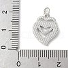 Brass Pave Natural White Shell Pendants KK-S522-08C-P-3