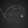 Cubic Zirconia Evil Eye Pendant Necklace with Stainless Steel Chains QE8038-1-4