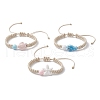 3Pcs Adjustable Handmade Porcelain Beads Braided Bead Bracelets for Children BJEW-JB11969-2