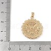Brass Micro Pave Clear Cubic Zirconia Pendants ZIRC-M001-11G-3