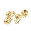 Brass Micro Pave Cubic Zirconia Pendants KK-F895-18D-G-2