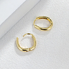Elegant Brass Oval Hoop Earrings UL9904-3