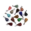 Natural & Synthetic Mixed Stone Gourd Pendants G-N344-08P-1