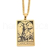 304 Stainless Steel Tarot Pendant Necklaces NJEW-A026-01G-10-1