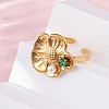 304 Stainless Steel Adjustable Cuff Rings for Women RJEW-B126-05G-01-3