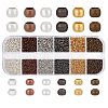   12 Style Rondelle Brass Crimp Beads KK-PH0003-97-1