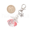 Flower Angel Glass Pearl & Glass Seed Pendant Decorations HJEW-MZ00239-04-3