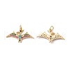 Rack Plating Brass Micro Pave Colorful Cubic Zirconia Pendants ZIRC-C040-48F-G-1