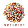 300pcs 2 Styles Opaque Mixed Color Acrylic Beads MACR-YW0002-58A-1