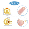 Unicraftale 60Pcs Brass Crimp Beads FIND-UN0004-34A-4