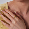 Simple and Elegant Stainless Steel Snake Cuff Rings IR8532-3