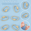 Unicraftale 6Pcs Brass Screw Carabiner Lock Charms KK-UN0002-04-4