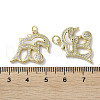 Brass Micro Pave Cubic Zirconia Pendants KK-G485-27D-G-3