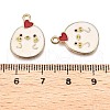 Rack Plating Alloy Enamel Pendants ENAM-T020-14-RS-3