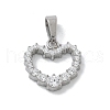 Ion Plating(IP) 304 Stainless Steel Micro Pave Cubic Zirconia Pendants STAS-Z107-04P-11-1