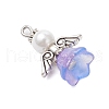 Glass Pearl Pendants PALLOY-JF03655-01-4