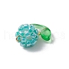 Glass Seed Beads Pendants PALLOY-MZ00592-06-4