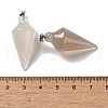 Natural Grey Agate Pendants G-Z055-02P-16-3