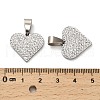 201 Stainless Steel Clay Pendants STAS-R166-02C-P-3