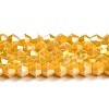 Opaque Solid Color Electroplate Glass Beads Strands X1-GLAA-F029-P4mm-A04-1