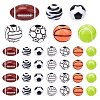 140Pcs 7 Styles Opaque Acrylic Beads SACR-PH0006-09-1