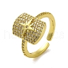 Brass with Cubic Zirconia Rings RJEW-B057-03G-02-1