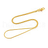 Brass Round Snake Chain Necklaces NJEW-R171-02-2