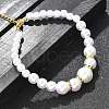 Round ABS Imitation Pearl Beads Bracelets for Women BJEW-B124-01G-3