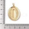 Brass Cubic Zirconia Pendants KK-Z050-29G-01-3