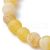 Synthetic Moonstone & Frosted Natural Weathered Agate Beads Stretch Bracelets for Women BJEW-JB11333-01-4