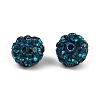 Polymer Clay Rhinestone Beads RB-H284-6MM-Half-229-3