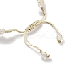 Natural Quartz Crystal Braided Round Bead Bracelets BJEW-K251-06C-4