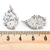 Rack Plating Brass & Clear Cubic Zirconia Pendants KK-S371-03P-3