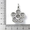 Rack Plating Brass Micro Pave Clear Cubic Zirconia Pendants KK-G515-63P-02-3