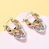 304 Stainless Steel Hoop Earrings EJEW-H159-01GP-3